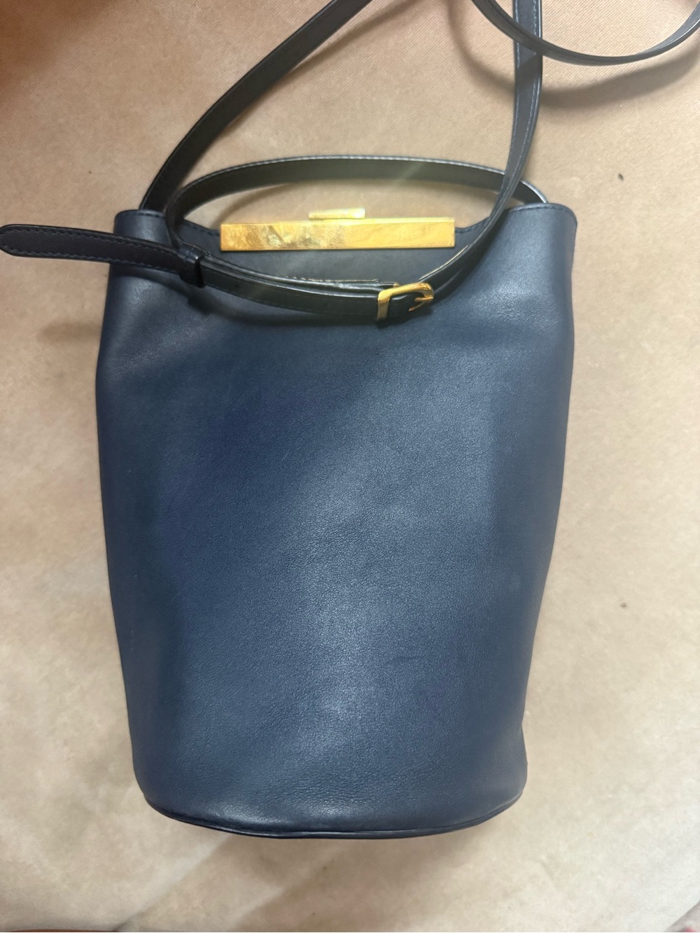 Khaite Etta Bag in Navy Leather - Picture 6 of 11